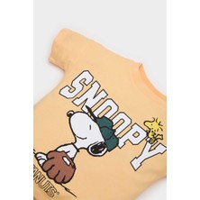 DeFacto Erkek Bebek Snoopy 2'li Takım Kısa Kollu Tişört Beli Lastikli Şort E6920A525SM