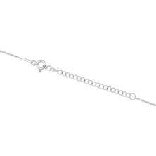 Sylvery Jewels 8 mm Cam Nazar Boncuğu Gümüş Kolye 925 Ayar Nazar Boncuğu Gümüş Kolye