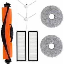 Asgard Grup Xiaomi S20+ Uyumlu 1 Adet Ana Fırça 2 Adet Filtre 2 Adet Beyaz Yan Fırça 2 Adet Mop