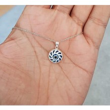 Sylvery Jewels Şeffaf Açık Mavi Renk Göz Nazar Boncuğu Kolye 925 Ayar Gümüş Nazar Boncuğu Kolye