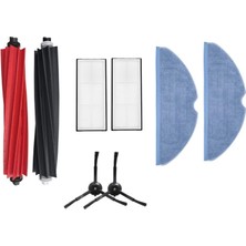 Asgard Grup Roborock S8 Pro Ultra Uyumlu 1 Adet Ana Fırça  2 Adet Filtre 2 Adet Siyah Yan Fırça 2 Adet Mop