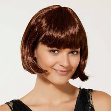 Kahverengi Parti Peruğu Küt Saç (4887)