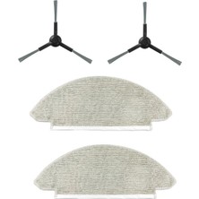 Asgard Grup Viomi Alpha 2 Pro Uyumlu 2 Adet Yan Fırça 2 Adet Mop