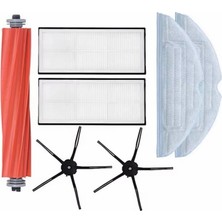 Asgard Grup Roborock S7+ Uyumlu 1 Adet Ana Fırça 2 Adet Filtre 2 Adet Siyah Yan Fırça 2 Adet Mop