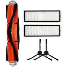 Asgard Grup Vestel V-Bot Pro S Uyumlu 1 Adet Ana Fırça 2 Adet Siyah Yan Fırça 2 Adet Filtre