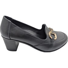 Çiğdem Kundura Veronica Kadın  Deri Klasik Topuklu Ayakkabı - Siyah - 39