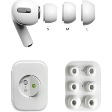 Maxup Airpods Pro / Airpods Pro 2 ile Uyumlu Için Xs,s,l Boyları 3'lü Set Silikon Kulaklık Başlık Yedek Kulakiçi