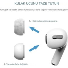 Maxup Airpods Pro / Airpods Pro 2 ile Uyumlu Için Xs,s,l Boyları 3'lü Set Silikon Kulaklık Başlık Yedek Kulakiçi