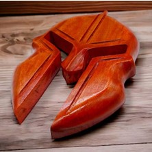 Otantik Çarşı Ahşap Gladyatör Maske Duvar Dekoru 30X18 Cm.
