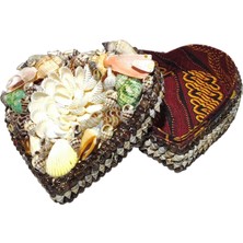 Otantik Çarşı Deniz Kabuğu Kutu 15 x 15 x 7  cm .