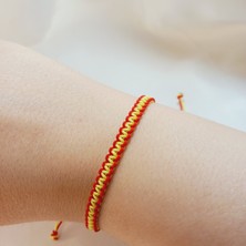 Sarı Kırmızı Galatasaray Örgü Bileklik, Galatasaray Spor Renkleri Taraftar Bilekliği, Gs Makrome Bileklik, Erkek Hediyesi, Maç Aksesuarı, Sarı Kırmızı Bileklik, İp Bileklik, Taraftar Bileklik