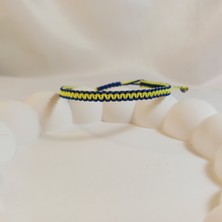 Crystal Atelier Sarı Lacivert Fenerbahçe Örgü Bileklik