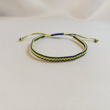 Crystal Atelier Sarı Lacivert Fenerbahçe Örgü Bileklik