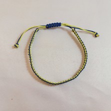 Crystal Atelier Sarı Lacivert Fenerbahçe Örgü Bileklik