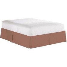 Metinev Açık Kahve Köşe ve Yan Yırtmaçlı Baza Eteği