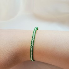 Crystal Atelier Yeşil Beyaz Bursaspor Örgü Bileklik