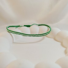 Crystal Atelier Yeşil Beyaz Bursaspor Örgü Bileklik