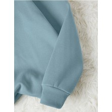 MEİLİFENG Los Angeles Renkli Oversize Bisiklet Yaka Pamuklu Sweatshirt