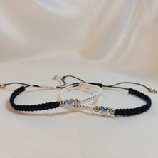 Crystal Atelier Kalp Figürlü Sevgili Çift Bilekliği