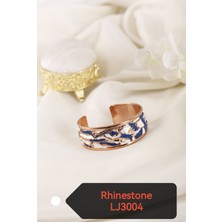 Rhınestone Collectıon LJ3004 Özgün  Mine Işlemeleli Bakır Dövme Tasarım Bileklik
