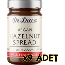 De Lucca Vegan Kakaolu Fındık Kreması 350 gr x 9 Adet