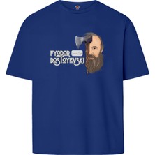 Book OrBook Dostoyevski Suç ve Ceza  Çift Iplik Rahat Kalıp PAMUK T-Shirt