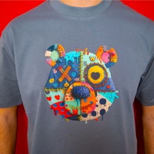Book OrBook Bearx  Çift Iplik Dokumalı Rahat Kalıp PAMUK T-Shirt
