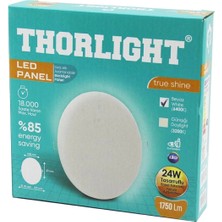 Miraaxx Thorlıght S-224 24W 16.8cm Beyaz LED Panel Sıva Altı Ayarlı Mandallı 6400K - 1750LM - 18000 Saat - 2835 Smd (4887)