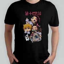 Pixxa Demon Slayer Kimetsu No Yaiba Unisex %100 Pamuklu Bisiklet Yaka T-Shirt Model 8