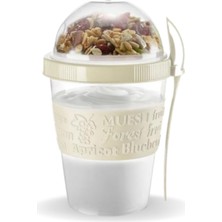 Kahvaltıda Hareketli Bardaklar,tahıl Veya Yulaf Ezmesi Kabı ile Take And Go Yoğurt Kupası 600 ml