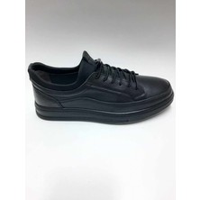 Hsa  Deri Günlük Hafif Taban Bağcıksız Siyah Yazlık Erkek Ayakkabı C-8455465HSA