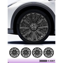 CVL Auto Market   Renault Symbol 14 Inç Jant Kapağı Amblemli Piano Black [4 Adet Kapak] 208  CVL-ADT12884