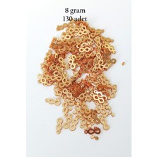 Royaleks Oya Abiye Bileklik Kolye Pleksi Metalik Plastik Pul Altın Renk 8 Gram 130 Adet - Bnc487