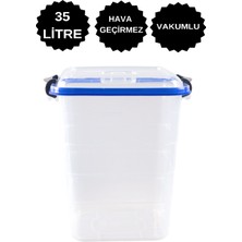 Deembro 15 kg Kedi Maması Saklama Kabı Kutusu Sızdırmaz Vakumlu Silikonlu Hava Almayan 35 lt Dir