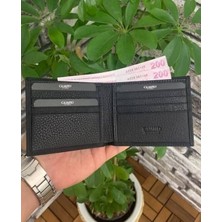 Derije  Deri Mat Siyah Klasik Erkek Cüzdanı (T409)