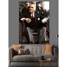 Mustafa Kemal Atatürk Dekoratif Kanvas - Mdf Ahşap Tablo