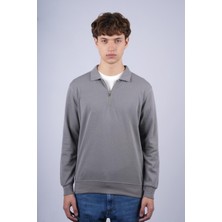 Js Polo Yaka Fermuarlı J Waffle Sweat