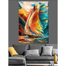 Sarıyer Yelkenli Gemi Dekoratif Kanvas - Mdf Ahşap Tablo