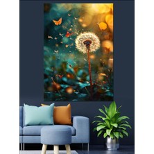 Bahar ve Kelebekler Dekoratif Kanvas - Mdf Ahşap Tablo