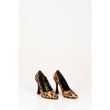 Svm Shoes Leopar Desenli Kadın Topuklu Ayakkabı, Kadın Ince Uzun Topuklu Ayakkabı, Kadın Topuklu Ayakkabı