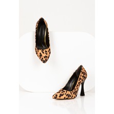Svm Shoes Leopar Desenli Kadın Topuklu Ayakkabı, Kadın Ince Uzun Topuklu Ayakkabı, Kadın Topuklu Ayakkabı