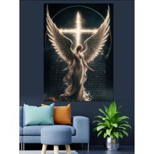 Koruyucu Melek Dekoratif Kanvas - Mdf Ahşap Tablo