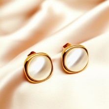 Tasarmistic Gold Yuvarlak Kadın Küpe
