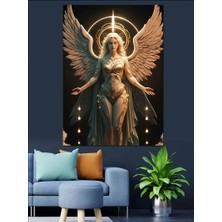 Savaşçı Melek Dekoratif Kanvas - Mdf Ahşap Tablo
