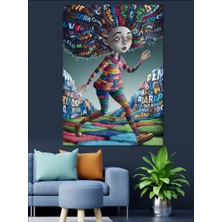 Zihin Haritası Dekoratif Kanvas - Mdf Ahşap Tablo