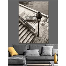 Sahil Kenarındaki Merdivenler Dekoratif Kanvas - Mdf Ahşap Tablo