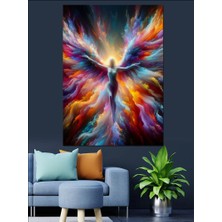 Kanatlı Soyut Kadın Dekoratif Kanvas - Mdf Ahşap Tablo