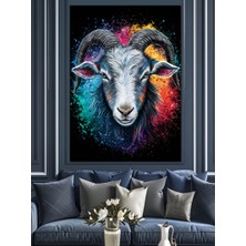 Keçi ve Boyalar Dekoratif Kanvas - Mdf Ahşap Tablo