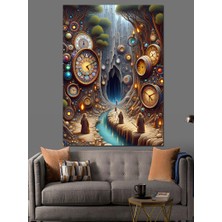 Zamana Yolculuk Dekoratif Kanvas - Mdf Ahşap Tablo