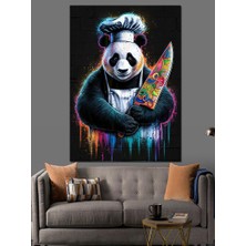 Aşçı Panda Dekoratif Kanvas - Mdf Ahşap Tablo